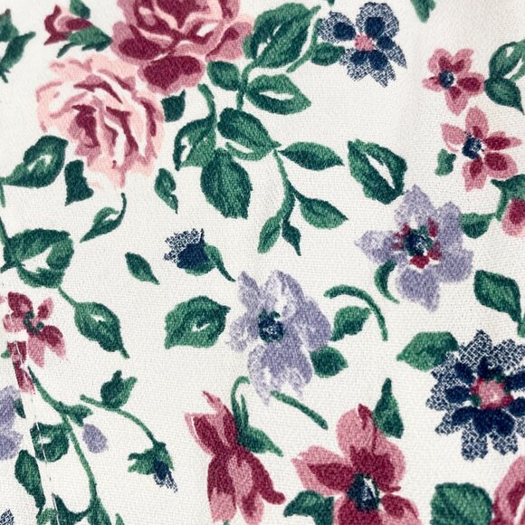 R.J. Stevens Vintage 80s Floral Cottagecore Secretary Dress With Puff Sleeves - Picture 2 of 10